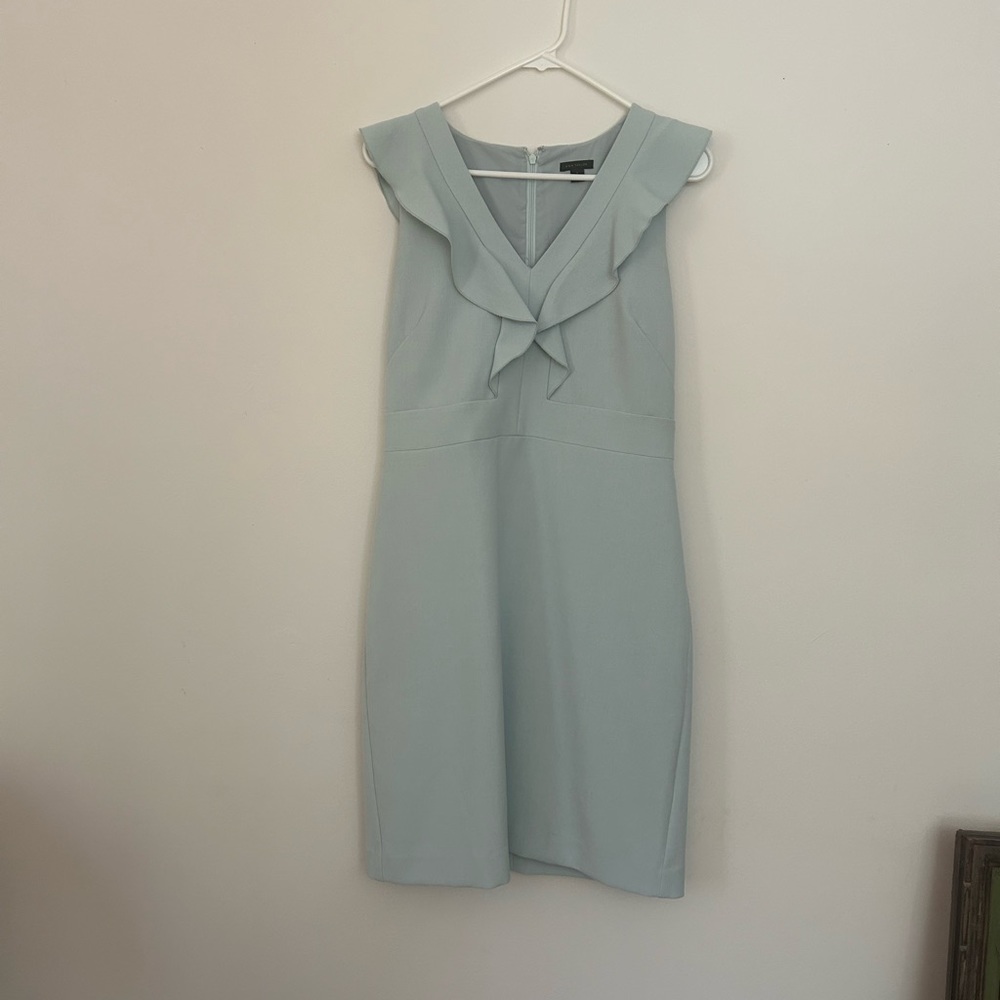 Mint Green Ann Taylor Dress with Ruffle Size 6